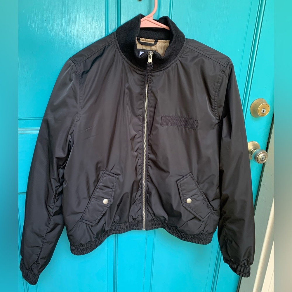 Gap Black Bomber-Type Jacket Size Medium - image 1